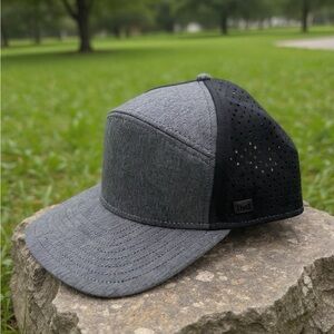 Performance Two-Tone Grey & Black Ventilated Men's Cap